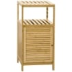 MOBILETTO BAGNO IN BAMBÙ A DOGHE CON ARMADIETTO A UN'ANTA, 33X36.5X67CM, COLORE LEGNO NATURALE