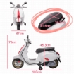 MOTO ELETTRICA PER BAMBINI A LICENZA VESPA CON ROTELLE, FANALE E MUSICA, IN PP E METALLO, 107X47X73 CM, BIANCO