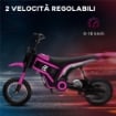 MOTO ELETTRICA PER BAMBINI CON ACCELERATORE MANUALE, 2 VELOCITÀ 8-16KM/H, ETÀ 8-12 ANNI, ROSA