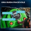 MOTO ELETTRICA PER BAMBINI CON ACCELERATORE MANUALE, 2 VELOCITÓ 8-16KM/H, ETÀ 8-12 ANNI, VERDE