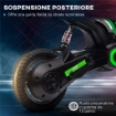 MOTO ELETTRICA PER BAMBINI CON ACCELERATORE MANUALE, 2 VELOCITÓ 8-16KM/H, ETÀ 8-12 ANNI, VERDE