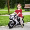 MOTO ELETTRICA PER BAMBINI CON LICENZA HONDA, BATTERIA 6V RICARICABILE, VELOCITÓ 3KM/H, BIANCO