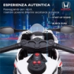 MOTO ELETTRICA PER BAMBINI CON LICENZA HONDA, BATTERIA 6V RICARICABILE, VELOCITÓ 3KM/H, BIANCO