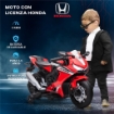 MOTO ELETTRICA PER BAMBINI CON LICENZA HONDA, BATTERIA 6V RICARICABILE, VELOCITÓ 3KM/H, ROSSO