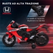 MOTO ELETTRICA PER BAMBINI CON LICENZA HONDA, BATTERIA 6V RICARICABILE, VELOCITÓ 3KM/H, ROSSO