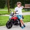 MOTO ELETTRICA PER BAMBINI 3-6 ANNI LICENZA HONDA CON FARI, MUSICA E ROTELLE, 107X46X75 CM, ROSSO