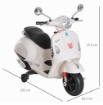 MOTO ELETTRICA PER BAMBINI DESIGN VESPA, BATTERIA 6V CON SUONI E LUCI, ETÀ 3-6 ANNI, BIANCO