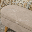 PANCA FONDO LETTO IMBOTTITA CON SPAZIO PORTAOGGETTI A SCOMPARSA, IN LEGNO E POLIESTERE, 110X40X43 CM, BEIGE