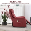 POLTRONA RELAX RECLINABILE ALZAPERSONE ELETTRICA CON TELECOMANDO E POGGIAPIEDI, 80X94X104CM ROSSO