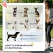 PASSEGGINO PER CANI PICCOLI PIEGHEVOLE CON MANIGLIONE GIREVOLE E RUOTE CON FRENI, 76.5X52X95CM, ROSSO