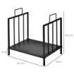 PORTALEGNA PER CAMINO 15KG MAX PER INTERNO ED ESTERNO CON 2 MANIGLIE, IN METALLO, 44.5X33X46.5 CM, NERO