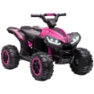 QUAD ELETTRICO PER BAMBINI 12V, 2 VELOCITÓ, RUOTE LARGHE CON SOSPENSIONI E FARI LED, ETÓ 3-5 ANNI, ROSA