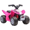 QUAD ELETTRICO PER BAMBINI 18-36 MESI CON LUCI LED, CLACSON E PEDALI, 65.5X38.5X43.5 CM, ROSA