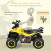 QUAD PER BAMBINI 18-36 MESI A SPINTA MANUALE CON SUOI INTEGRATI, IN PP E METALLO, 44X67.5X38 CM, GIALLO