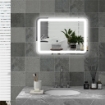 SPECCHIO BAGNO CON INTERRUTTORE TOUCH, LUCE LED A 3 TEMPERATURE E ANTIAPPANNAMENTO, 70X50CM