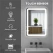 SPECCHIO BAGNO CON INTERRUTTORE TOUCH, LUCE LED A 3 TEMPERATURE E ANTIAPPANNAMENTO, 70X50CM