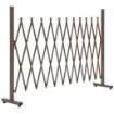 RECINZIONE PER GIARDINO A LARGHEZZA REGOLABILE, IN METALLO E ALLUMINIO, 300X31X103.5 CM, MARRONE SCURO