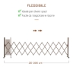 RECINZIONE PER GIARDINO A LARGHEZZA REGOLABILE, IN METALLO E ALLUMINIO, 300X31X103.5 CM, MARRONE SCURO
