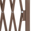 RECINZIONE PER GIARDINO A LARGHEZZA REGOLABILE, IN METALLO E ALLUMINIO, 300X31X103.5 CM, MARRONE SCURO