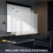 SCHERMO PER PROIETTORE 120" FORMATO 4:3 REGOLABILE CON TELECOMANDO, 244X183CM, NERO