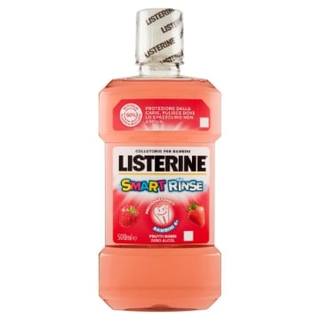 LISTERINE COLLUTORIO 500ML SMART RINSE COLLUTTORIO PER BAMBINI GUSTO FRAGOLA OKX