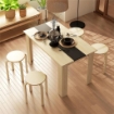 SET 4 SGABELLI IMPILABILI ROTONDI E MODERNI PER CUCINA E BAR IN LEGNO, Ï40X54CM, COLORE LEGNO