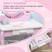 SET TOELETTA TRUCCO PER BAMBINI CON TAVOLINO CON SPECCHI E SGABELLO, ETÓ 3-6 ANNI, ROSA