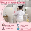 SET DA TRUCCO PER BAMBINE 3-6 ANNI CON SGABELLO E TAVOLO TOELETTA CON SPECCHIO E CASSETTO IN LEGNO BIANCO