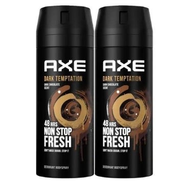 AXE DARK TEMPTSTION DEODORANTE SPRAY 2X150ML OKX