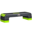 STEP FITNESS PER AEROBICA REGOLABILE SU 3 ALTEZZE 10-15-20 CM IN PLASTICA, VERDE E GRIGIO