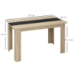 TAVOLO DA PRANZO MODERNO IN LEGNO PER 4-6 PERSONE, 120X69X75CM, COLORE NERO E LEGNO