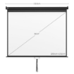 TELO PROIETTORE 100" REGOLABILE CON MONTAGGIO A SOFFITTO E PARETE, FORMATO 4:3, 203X152CM, BIANCO E NERO