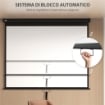 TELO PROIETTORE 100" REGOLABILE CON MONTAGGIO A SOFFITTO E PARETE, FORMATO 4:3, 203X152CM, BIANCO E NERO