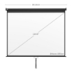 TELO PROIETTORE 120" REGOLABILE CON MONTAGGIO A SOFFITTO E PARETE, FORMATO 4:3, 244X183CM, BIANCO E NERO