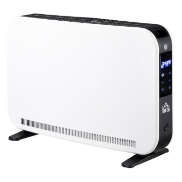 TERMOSIFONE ELETTRICO A 3 MODALITÀ CON TIMER E TERMOSTATO, IN ACCIAIO E PLASTICA, 60X18.5X39.5 CM, BIANCO E NERO