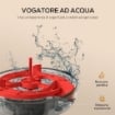 VOGATORE AD ACQUA PIEGHEVOLE A 6 LIVELLI DI RESISTENZA, IN ACCIAIO E PC, 190X50X65 CM, ROSSO