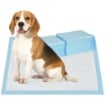 SET 80 TAPPETINI IGIENICI PER CANI A 6 STRATI IN TESSUTO NON TESSUTO, CARTA E PE, 60X60 CM, BLU E BIANCO