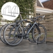 RASTRELLIERA PER 2 BICICLETTE IN ACCIAIO CON POSIZIONE REGOLABILE, 50X34X27.5 CM, ARGENTO