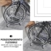 RASTRELLIERA PER 2 BICICLETTE IN ACCIAIO CON POSIZIONE REGOLABILE, 50X34X27.5 CM, ARGENTO