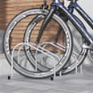 RASTRELLIERA PER 2 BICICLETTE IN ACCIAIO CON POSIZIONE REGOLABILE, 50X34X27.5 CM, ARGENTO