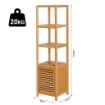 MOBILE A COLONNA PER BAGNO CON 4 RIPIANI E UN ARMADIETTO 36 X 33 X 140 CM