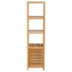 MOBILE A COLONNA PER BAGNO CON 4 RIPIANI E UN ARMADIETTO 36 X 33 X 140 CM