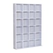 MOBILE LIBRERIA IN LEGNO 24 SCOMPARTI 130.5 X 89 X 20 CM BIANCO