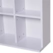 MOBILE LIBRERIA IN LEGNO 24 SCOMPARTI 130.5 X 89 X 20 CM BIANCO