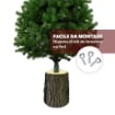 BASE PER ALBERO DI NATALE TRONCO REALISTICO DIAMETRO CM.35X45H PER ALBERI DA 210/240 CM CON KIT DI FISSAGGIO