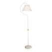 LAMPADA DA TERRA A STELO GEOMETRICO CON PARALUME TESSUTO BIANCO 158H CM 