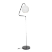 LAMPADA DA TERRA A STELO YUMAK COLORE GRIGIO E PARALUME IN TRSSUTO BIANCO TONDO 160H CM