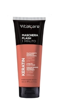 VITALCARE MASCHERA FLASH 1 MINUTO ACTION KERATIN 190ML TRATTAMENTO RINFORZANTE OKX