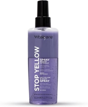 VITALCARE STOP YELLOW 150 ML SPRAY BIFASICO ANTIGIALLO NEUTRALIZZA LE SFUMATURE DI GIALLO CAPELLI BIONDI GRIGI E DECOLORATI OKX