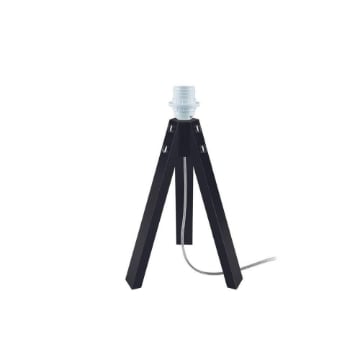 LAMPADA DA TAVOLO TREPPIEDE DECO IN LEGNO COLORE NERO 36,5H CM